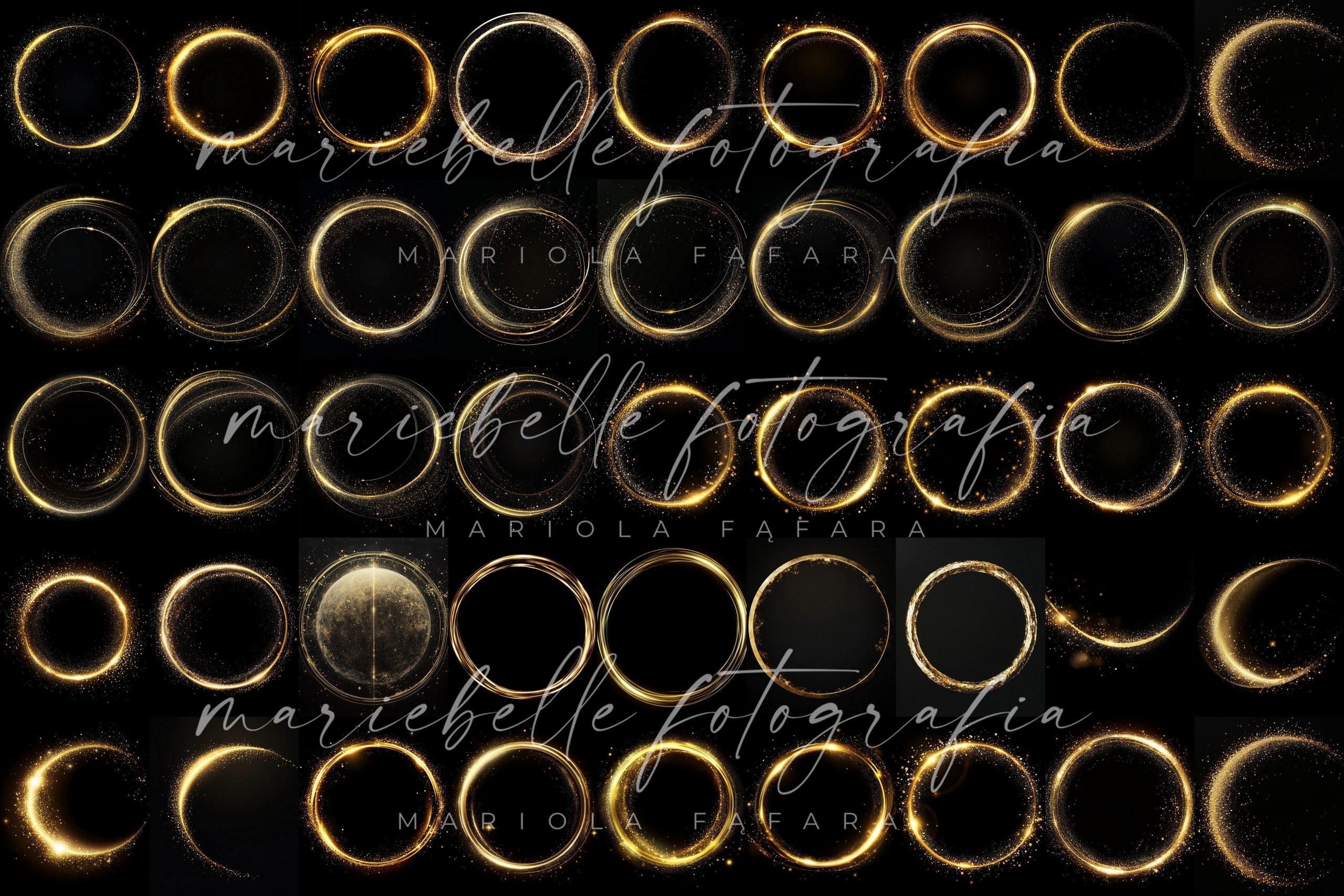 Gold & Glitter Rings - obrazek 2