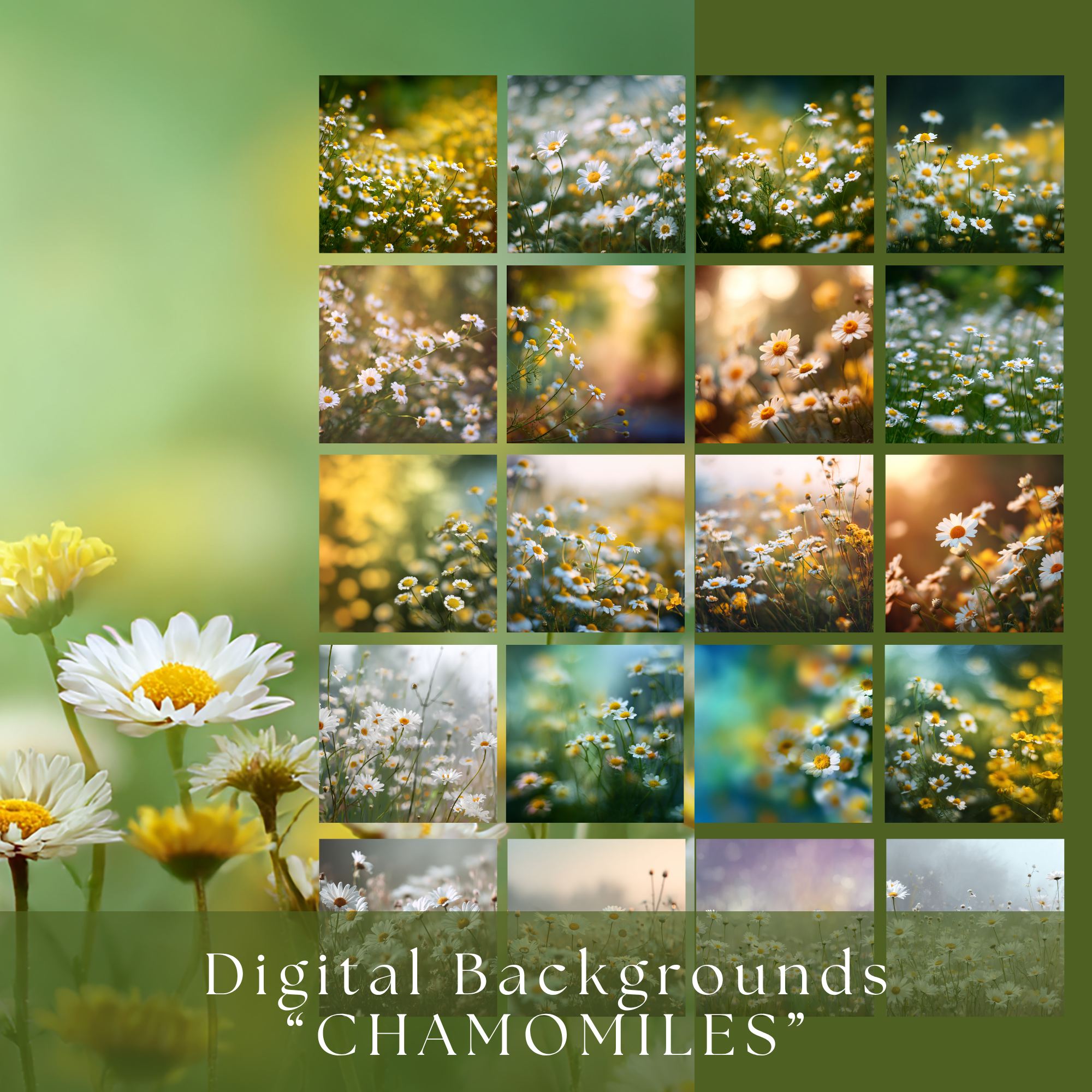 Tła cyfrowe "CHAMOMILES" - obrazek 2