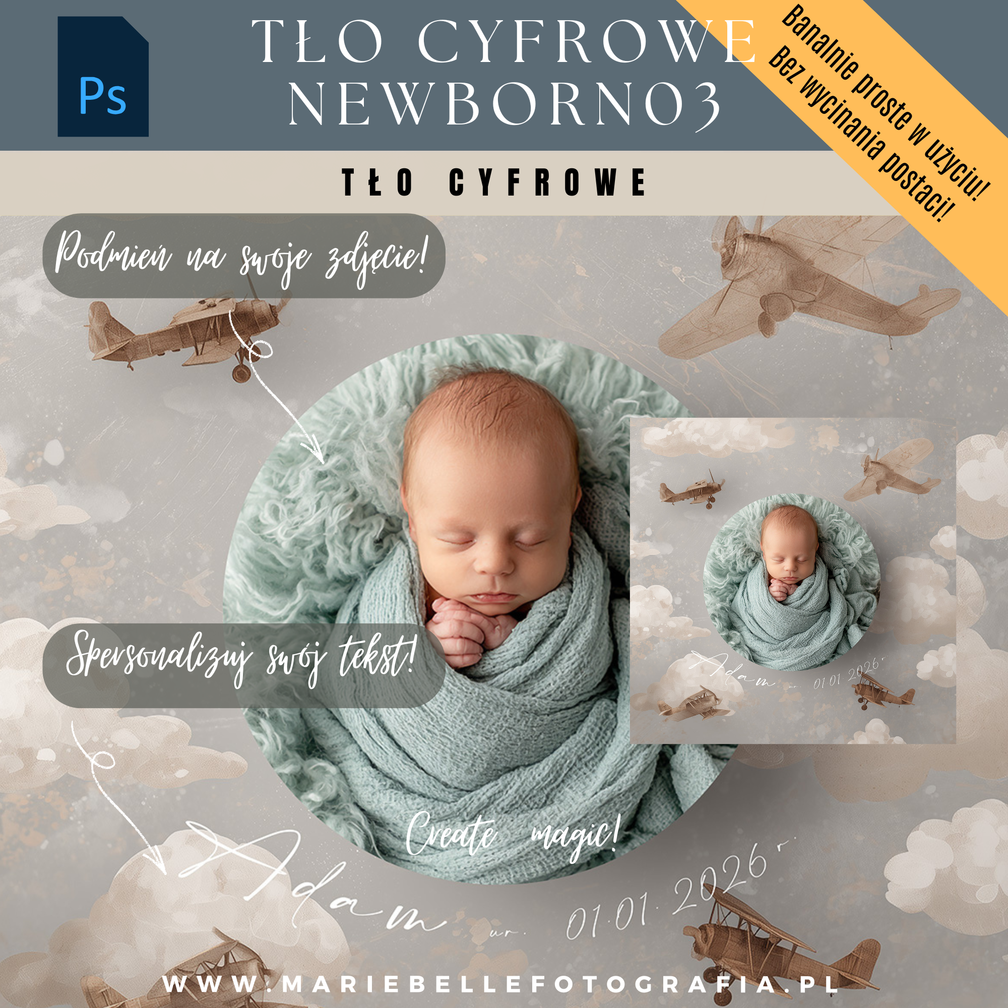 TŁO CYFROWE "NEWBORN03"