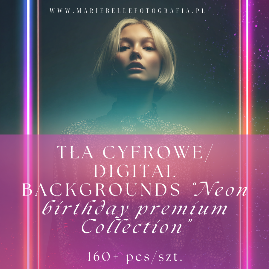 ⚠⚠ PROMOCJA ⚠⚠ Tła Cyfrowe/ Digital Backgrounds "NEON BIRTHDAY PREMIUM COLLECTION"
