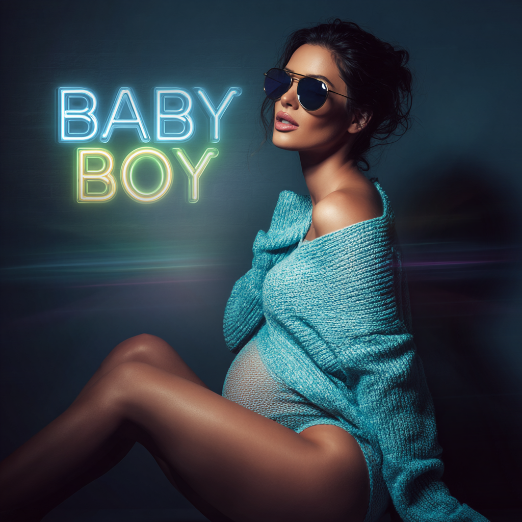 ⚠⚠ PROMOCJA ⚠⚠ Tła Cyfrowe/ Digital Backgrounds "NEON PREGNANCY PREMIUM COLLECTION" - obrazek 24