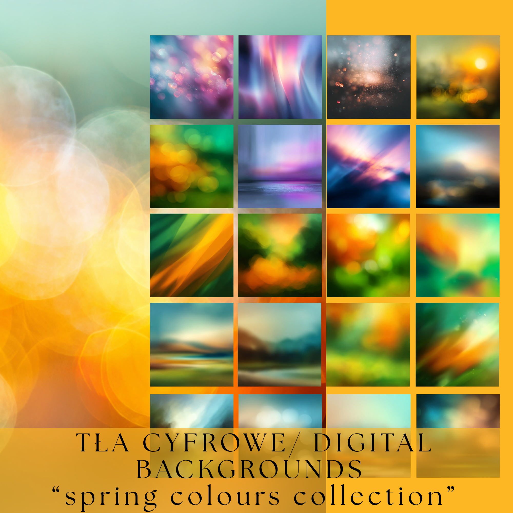 ⚠⚠ PROMOCJA ⚠⚠ DIGITAL BACKGROUNDS/ TŁA CYFROWE “spring colours collection" - obrazek 2