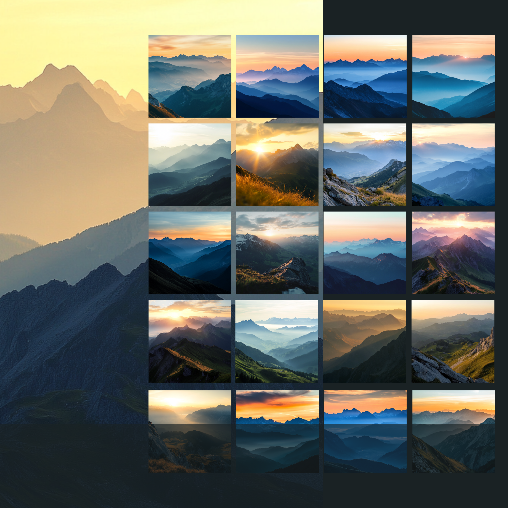 ⚠⚠ PROMOCJA ⚠⚠ Digital Backgrounds/ Tła Cyfrowe "Mountains" - obrazek 3