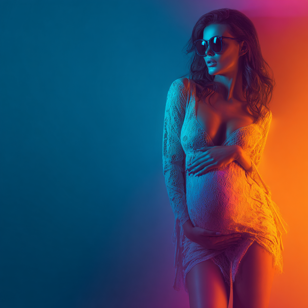 ⚠⚠ PROMOCJA ⚠⚠ Tła Cyfrowe/ Digital Backgrounds "NEON PREGNANCY PREMIUM COLLECTION" - obrazek 9