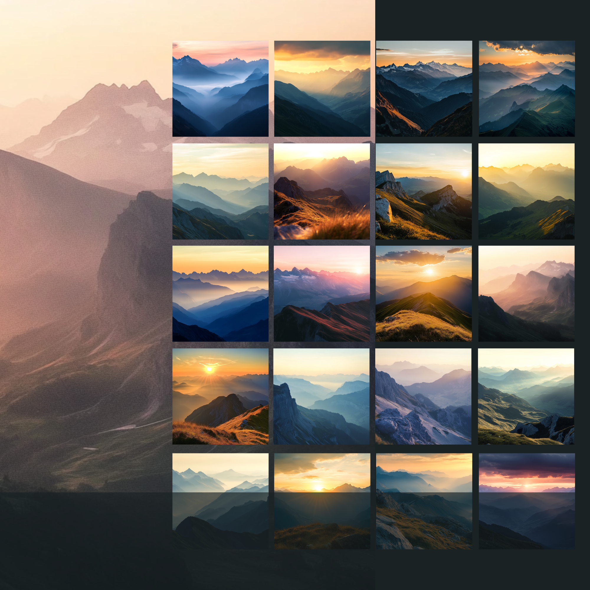 ⚠⚠ PROMOCJA ⚠⚠ Digital Backgrounds/ Tła Cyfrowe "Mountains" - obrazek 5