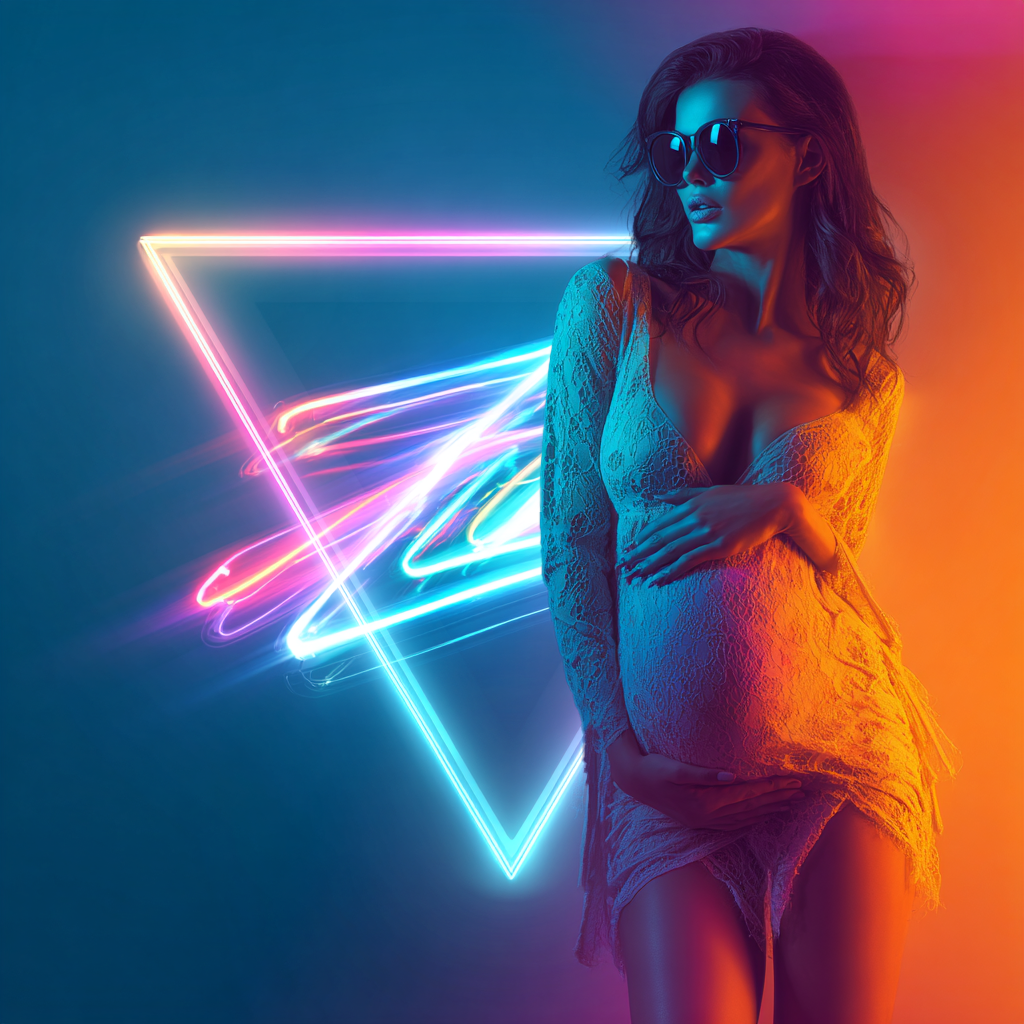 ⚠⚠ PROMOCJA ⚠⚠ Tła Cyfrowe/ Digital Backgrounds "NEON PREGNANCY PREMIUM COLLECTION" - obrazek 10