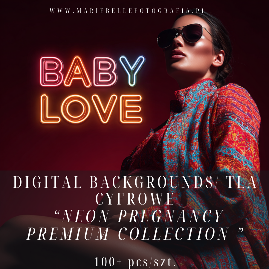 ⚠⚠ PROMOCJA ⚠⚠ Tła Cyfrowe/ Digital Backgrounds "NEON PREGNANCY PREMIUM COLLECTION"