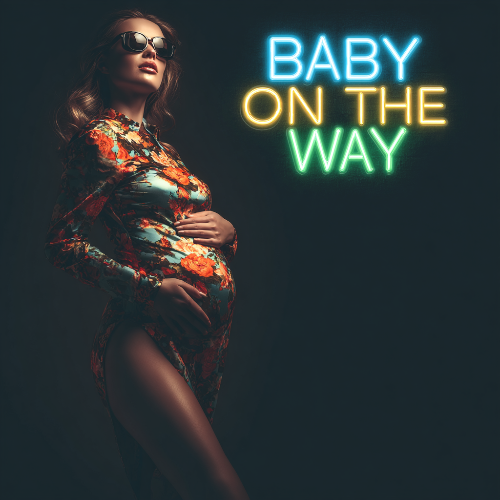 ⚠⚠ PROMOCJA ⚠⚠ Tła Cyfrowe/ Digital Backgrounds "NEON PREGNANCY PREMIUM COLLECTION" - obrazek 16