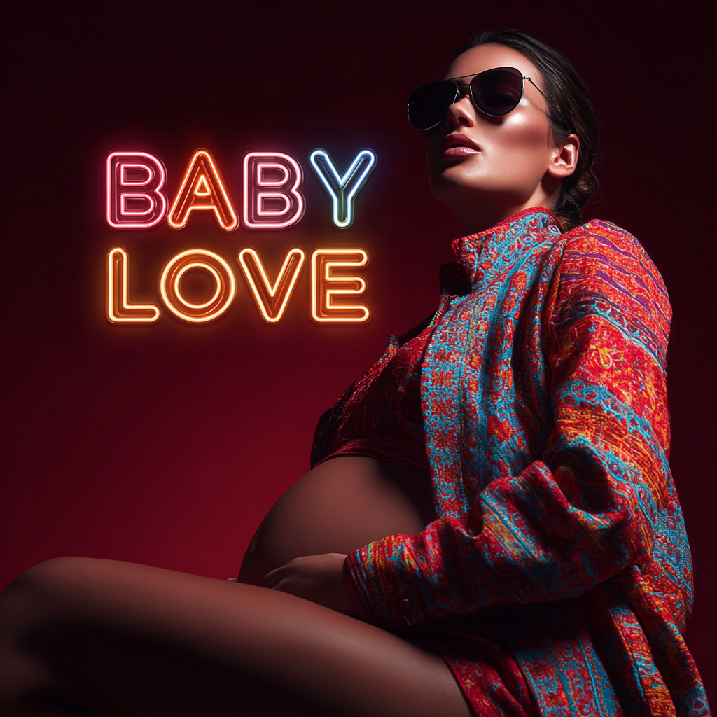 ⚠⚠ PROMOCJA ⚠⚠ Tła Cyfrowe/ Digital Backgrounds "NEON PREGNANCY PREMIUM COLLECTION" - obrazek 18